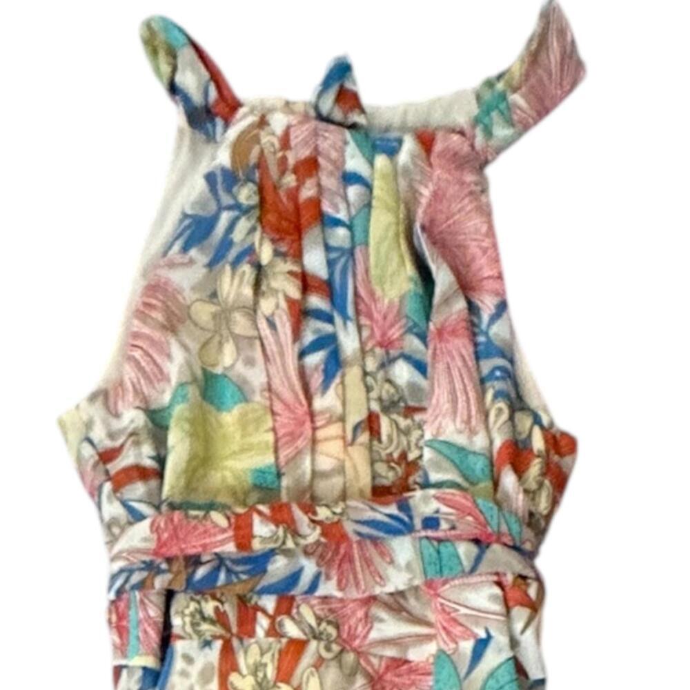 R&K Floral Tropical Halter Maxi Dress – Size 12 - Picture 3 of 5